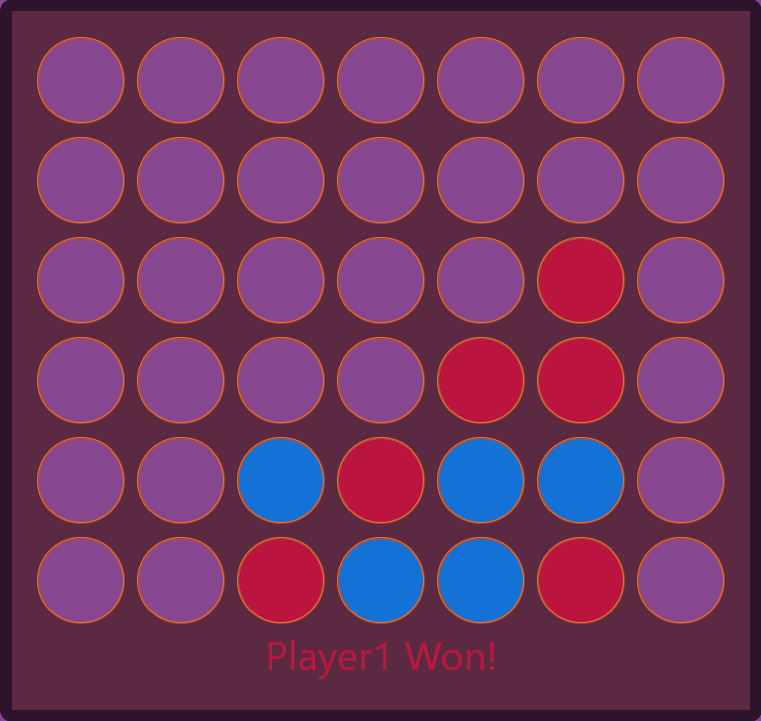 Win by diagonal 4 checkers